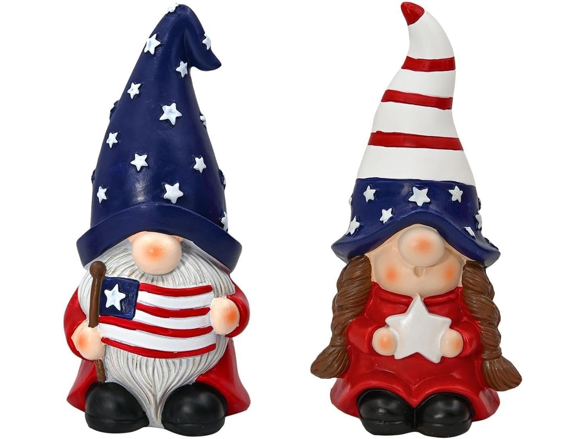 Gnomos em Miniatura, de Resina, 250 Peças. Lindos Mini Gnomos Americanos, Decoração para o Dia da Independência, para CHABERLU