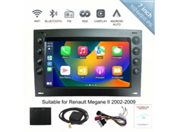 Autorádio Android 12 Ecrã Tátil Szsmart Para Renault Megane 2 (02-09), 6gb+128gb Wi-fi, Carplay E Android Auto, 4g Lte, Bluetooth 5.0, Câmara Traseira
