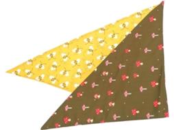 Conjunto De Bandana Triangular Poliéster Estampada Cães E Filhotes 2 Peças, Ideal Eventos E Encontros Com