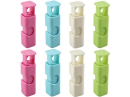 Clips Selantes Nova Line 8 anti deslizantes para saco de pão e alimentos, armazenamento fresco