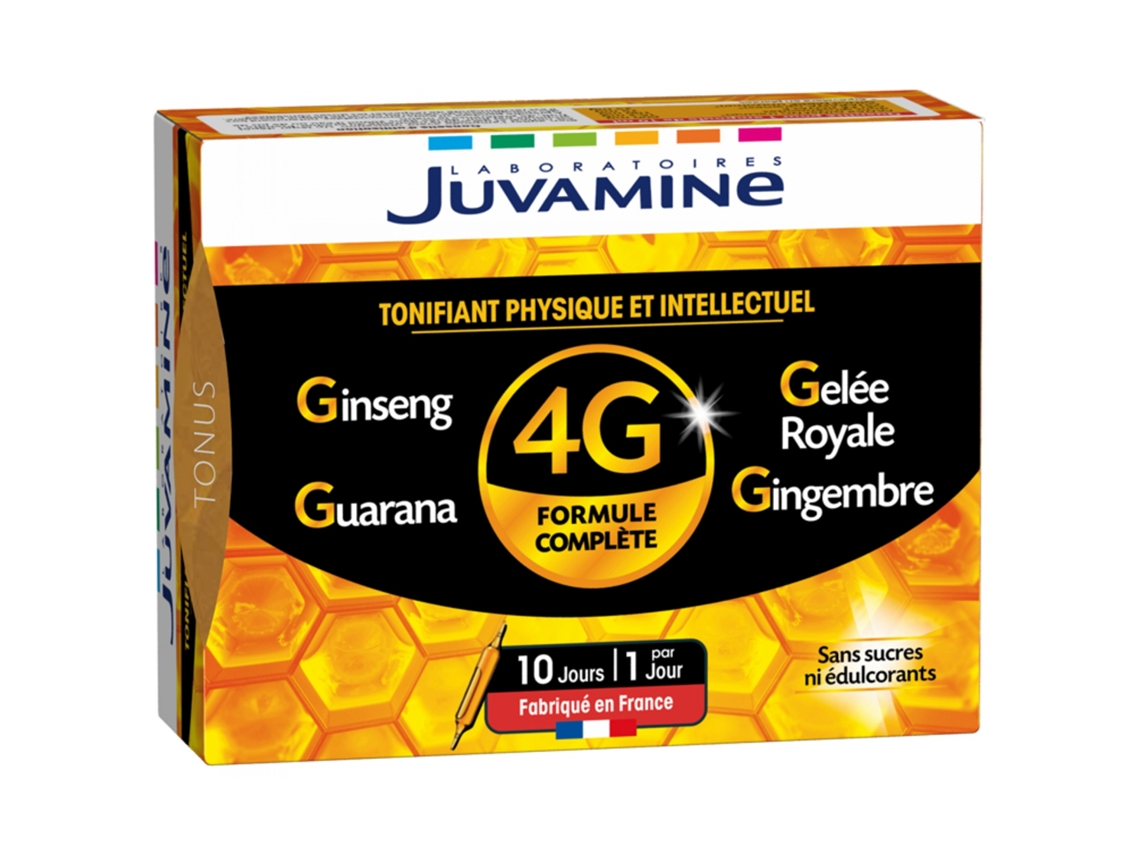 Real Ginseng Geléia Guaraná Gengibre 10 Frascos 4G JUVAMINE