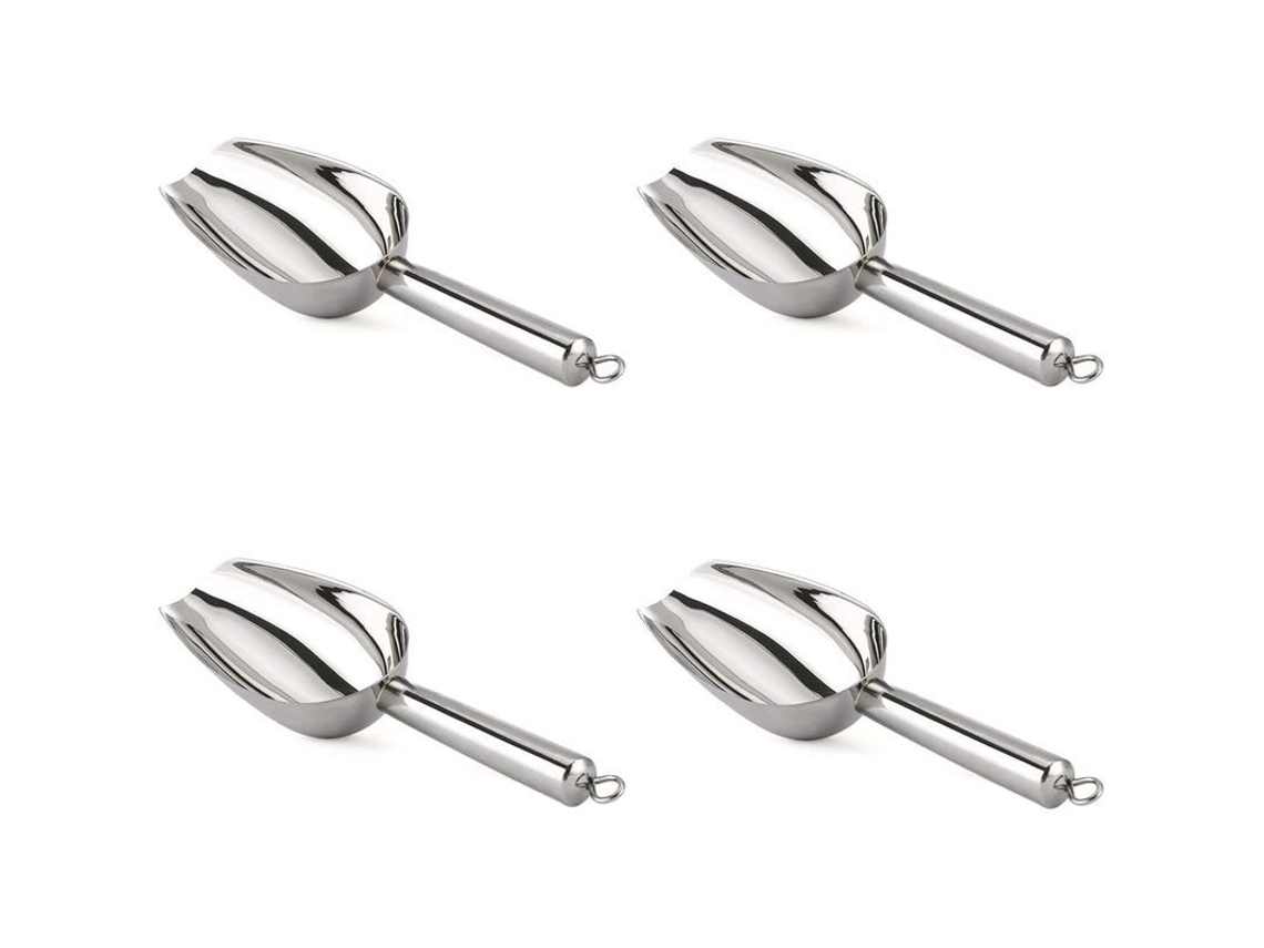 Colher de Inox para Cozinha, Multiuso, Resistente, 4 Unidades, 18.5cm | S/MARCA
