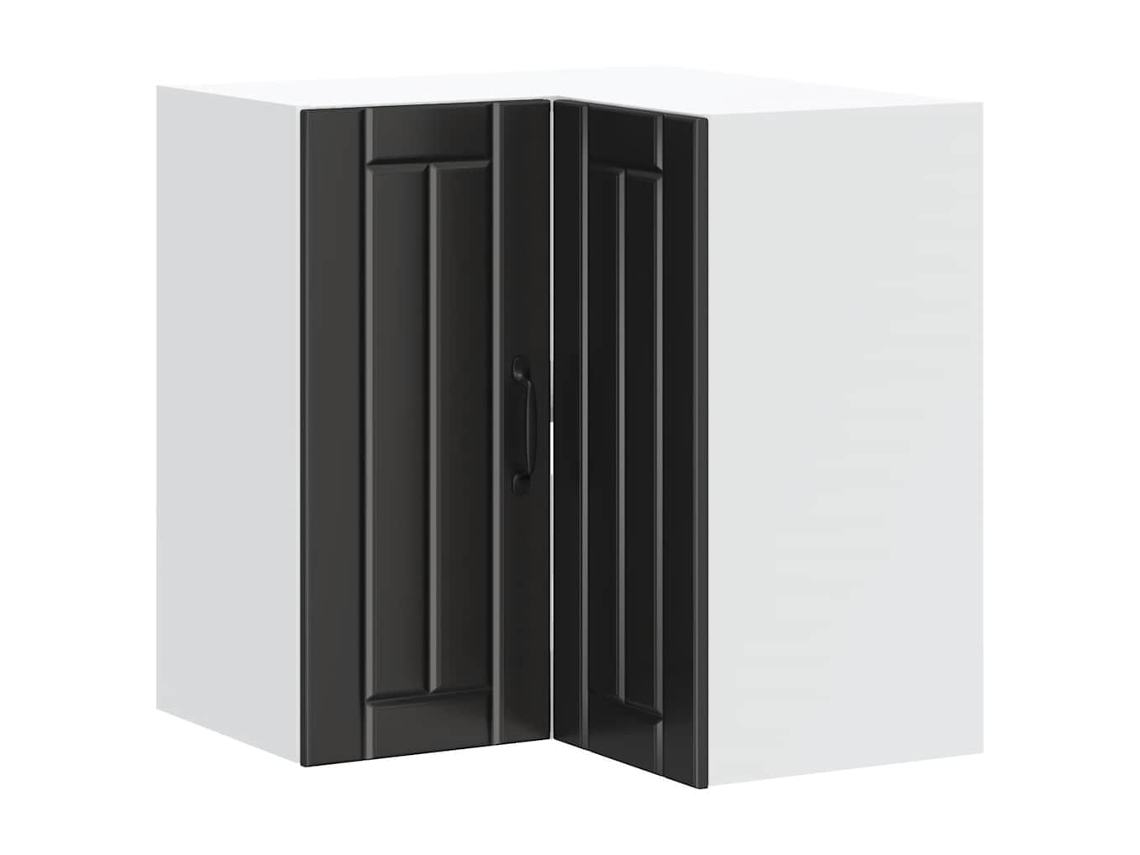 Kitchen Wall Corner Cabinet, Kitchen Wall Corner Cabinets Vidaxl Preto Madeira Processada (n/a)