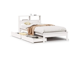 Bookcase Bed, Bookcase Beds Vidaxl Branco Madeira De Pinho (90 X 190 Cm)