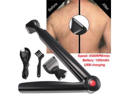 Barbeador Elétrico Para Pelos Das Costas - Cabo Dobrável, Aparelho De Barbear Indolor Para Homens SUNNY SPACES