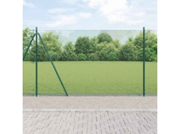 Vidaxl Cerca De Arame Soldado Com Base De Concreto 25 X 1,4 M Verde