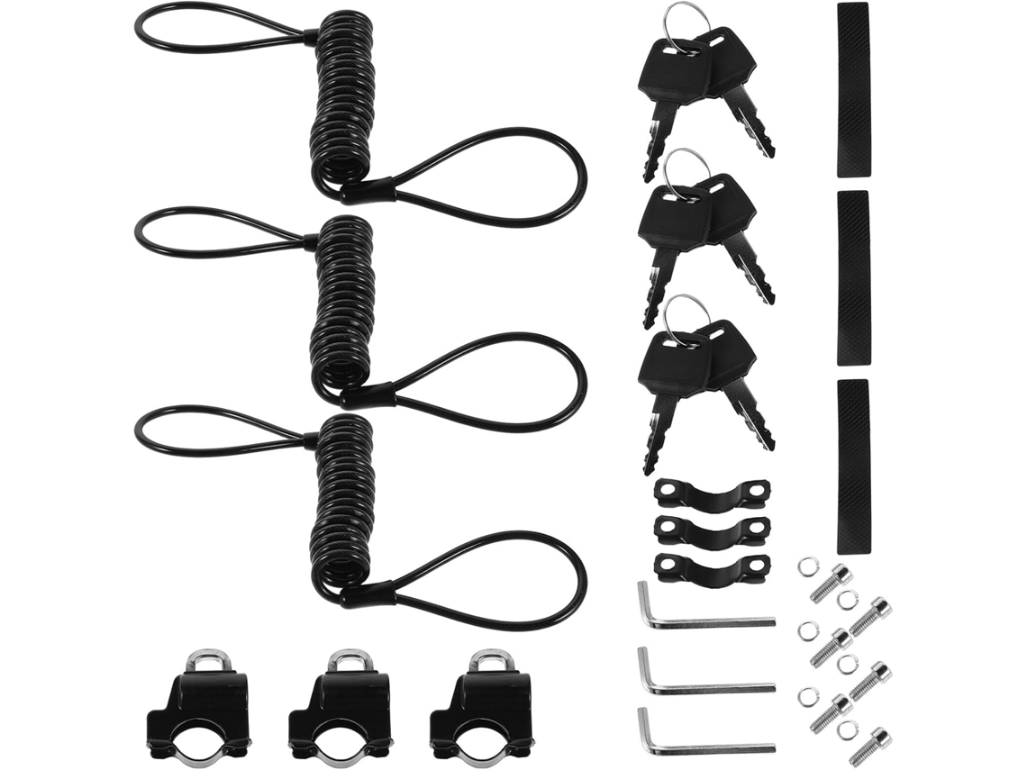 Conjunto De 3 Peças De Trava Para Capacete, Ganchos Antifurto Para Guidão, Para Scooter E Bicicleta.