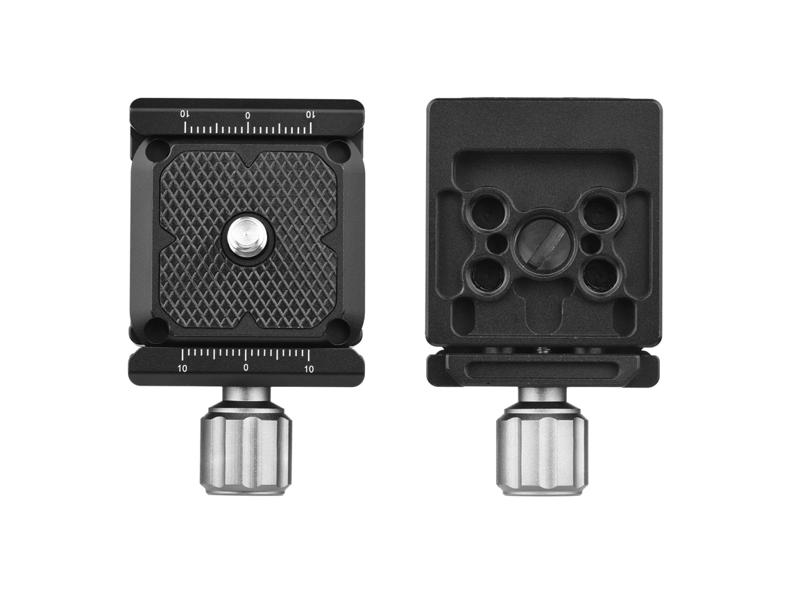 Placa De Liberación Rápida De Aleación De Aluminio Con Abrazadera Estilo Arca Nivel Burbuja Tornillos 1/4 Y 3/8 Para Trípode Monopod