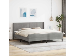 Vidaxl Estrutura De Cama Com Colchão Cinzento-claro 180 X 200 Cm
