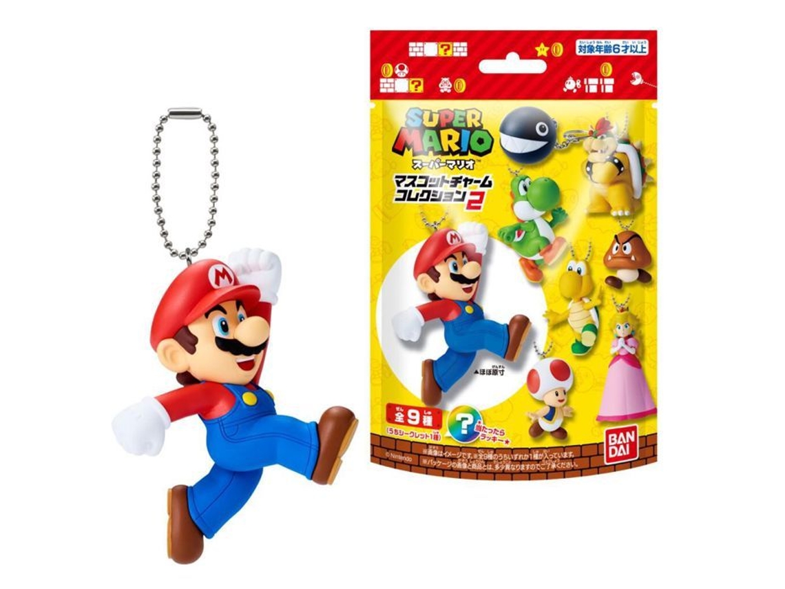 Brinquedos de Doces em Miniatura - Super Mario - Coleção de Charms Mascote do Super Mario W2 BANDAI NAMCO