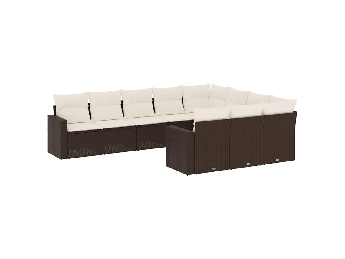 Garden Sofa Set, Garden Sofa Sets Vidaxl Marrom Rattan / Vime (n/a)