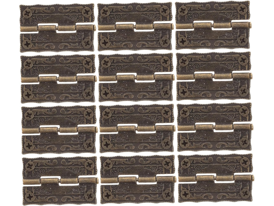 Conjunto De 40 Dobradiças Retrô Ferro Para Caixas Joias, Com