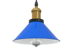 Vidaxl Candeeiro Suspenso Regulável Altura E27 Azul Escuro Ø22cm