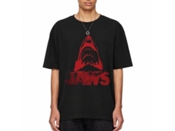 Rockinstone Jaws Movie Red J Black Adult T-shirt Size:xxxl