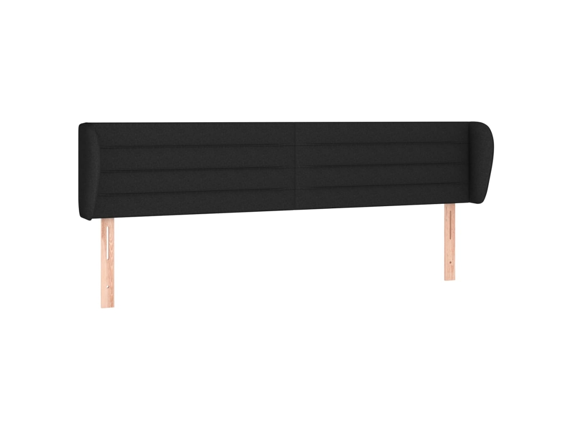 Headboard, Headboards Vidaxl Preto Tecido (203 X 23 X 78/88 Cm)