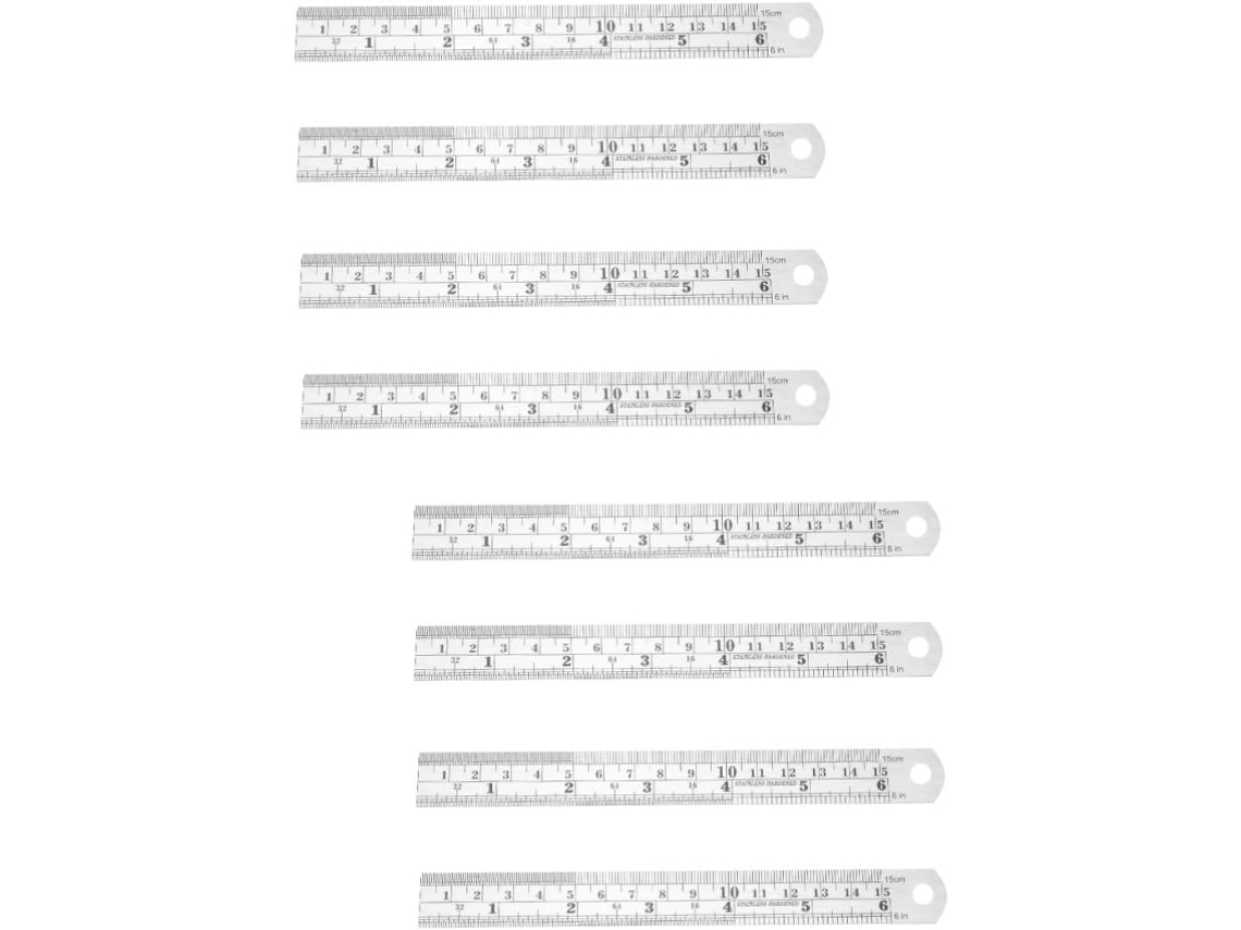 Régua Escolar De 8 Peças, Régua De Desenho, Padrão Britânico E