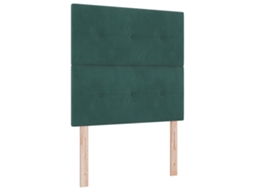 Conjunto 1 Cabeceira Estofada Vidaxl Verde Veludo (100 Cm)