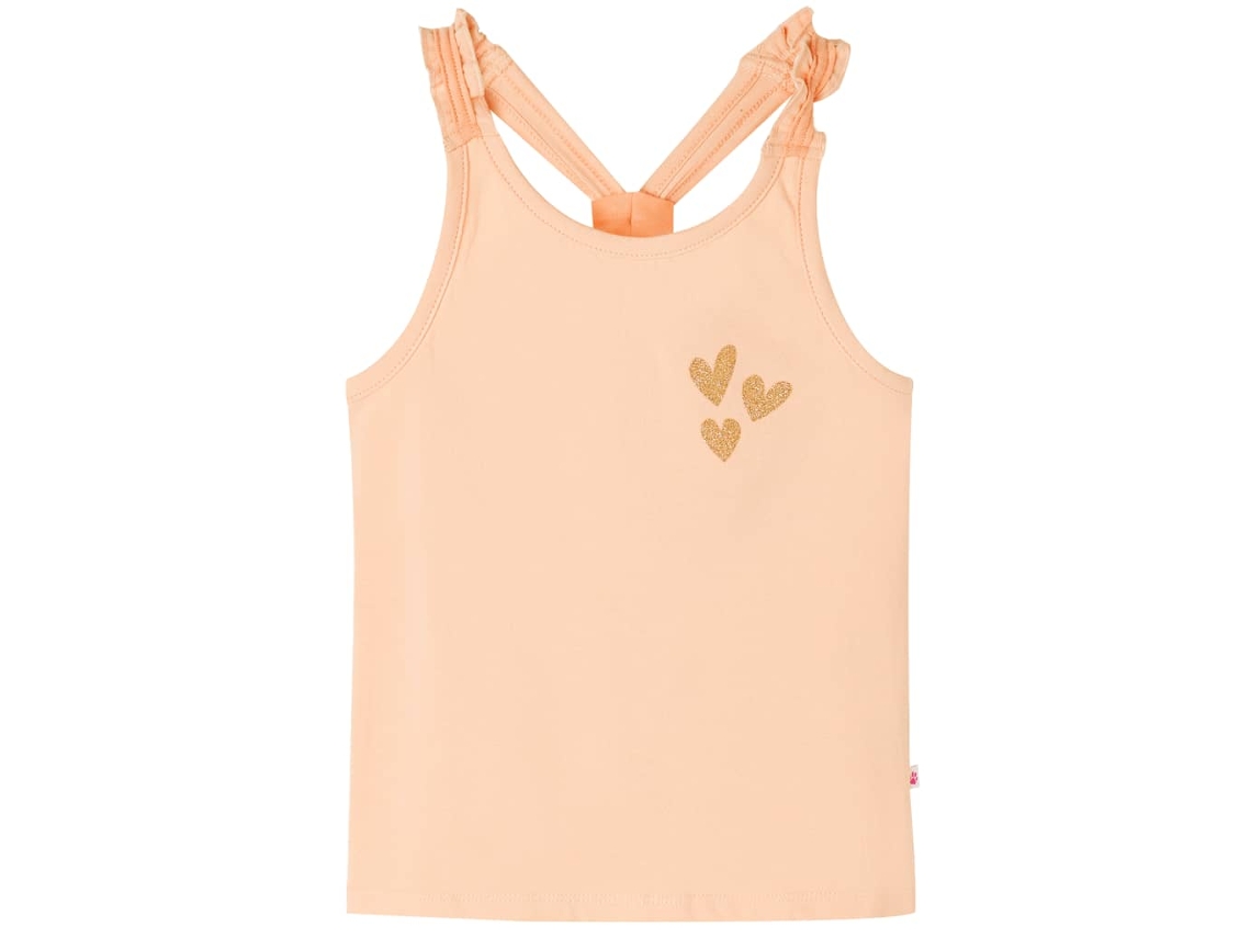 T-shirt De Alças Para Criança Laranja-claro 128