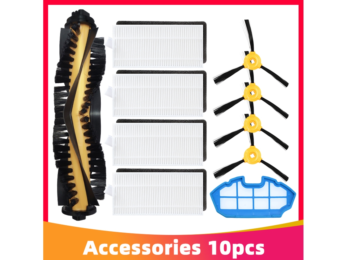 Rolo principal escova lateral hepa filtro peça de reposição para conga excelência 990 ecovacs deebot n79s eufy 11c robô aspirador pó