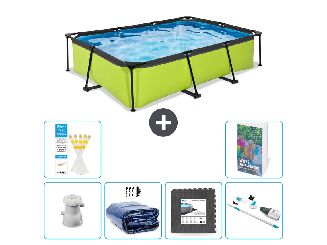 Piscina Exit Retangular 300x200x65 Cm 5 peças S315 EXIT TOYS