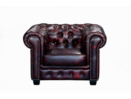 Poltrona LINEA SOFA Brenton (Pele - Bordeaux - 73x105x96 cm)