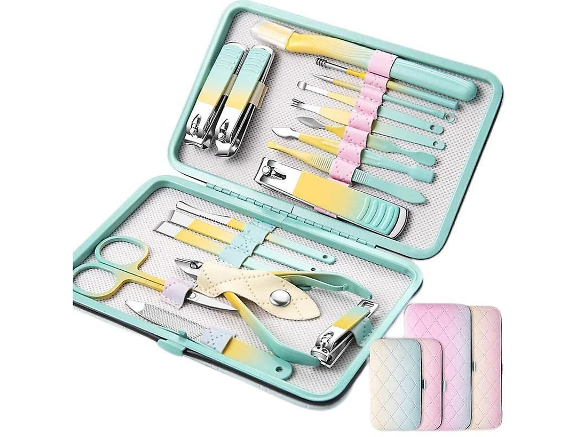 Conjunto de manicure cortador de unhas doméstico colher de aço inoxidável cortador de unhas pedicure slowmoose