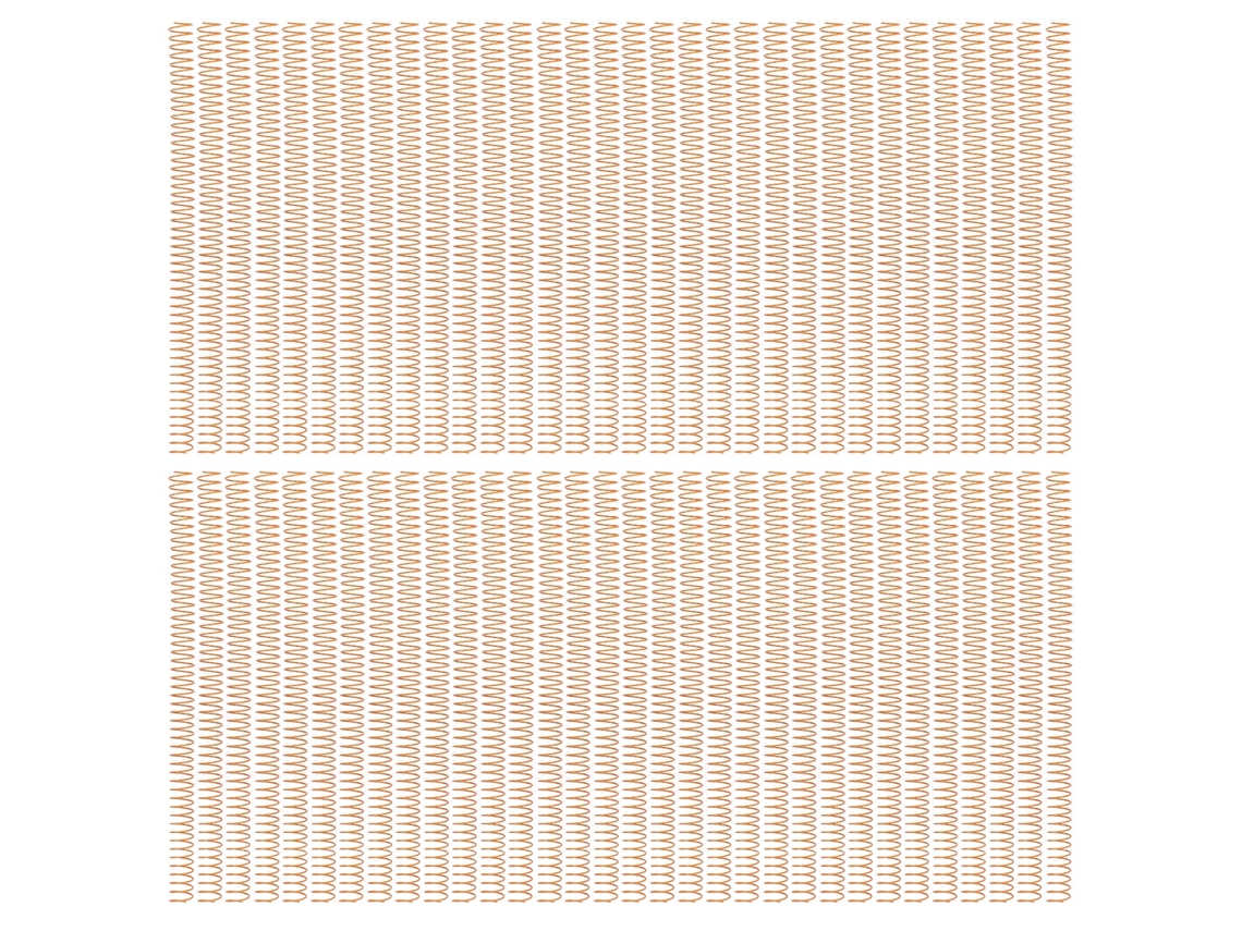 100 Espirais de Encadernação 16mm 48 Anéis 4:1 Capacidade 140 Folhas Ouro