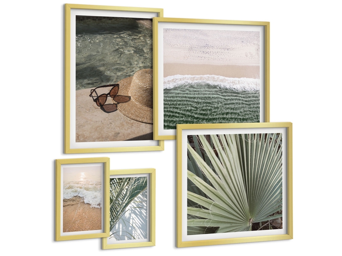 Conjunto De Pinturas Motivos De Férias Estilosos Aquáticos Espelharte (5 Peças)