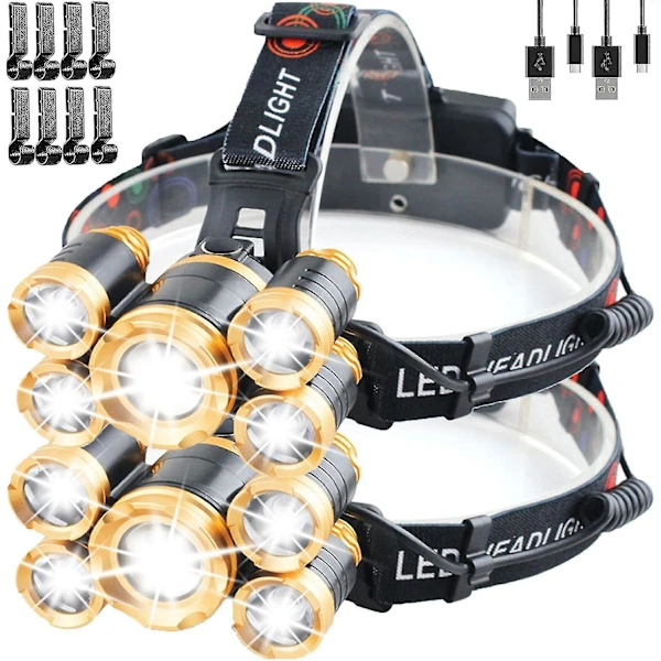 Lanterna de Cabeça 1200 Lúmens, Usb, Sensor, Caminhadas BRILVIBERA