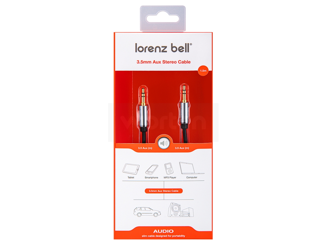 Cabo LORENZ BELL Estéreo (Universal - Jack 3.5mm)