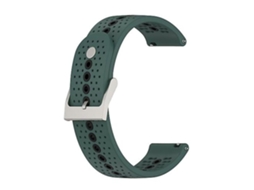 Pulseira De Relógio Lurelia Para Garmin Move Sport 20 Mm Silicone Verde Oliva Preto
