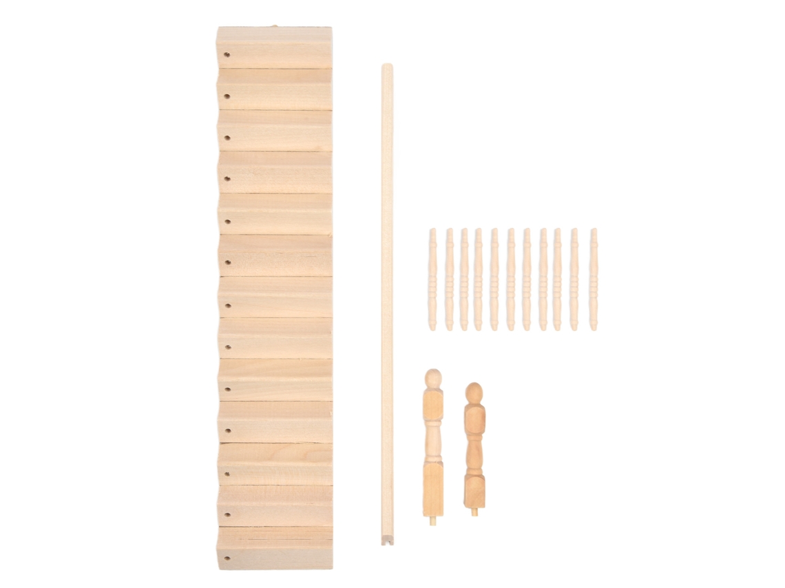 Escada De Miniatura Laxiscreed 1/12 Birch Para Diy E Decoração Decorativa
