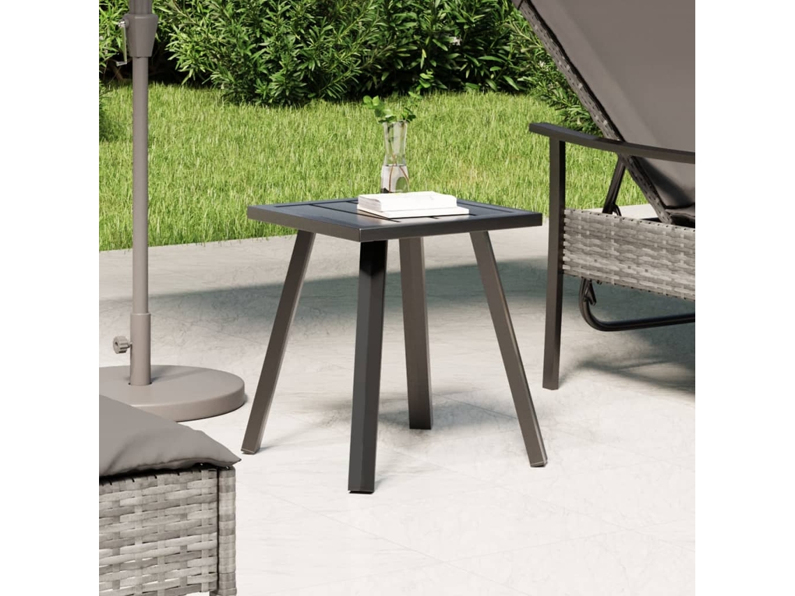Vidaxl Mesa De Jardim 34x34x38 Cm Aço Antracite