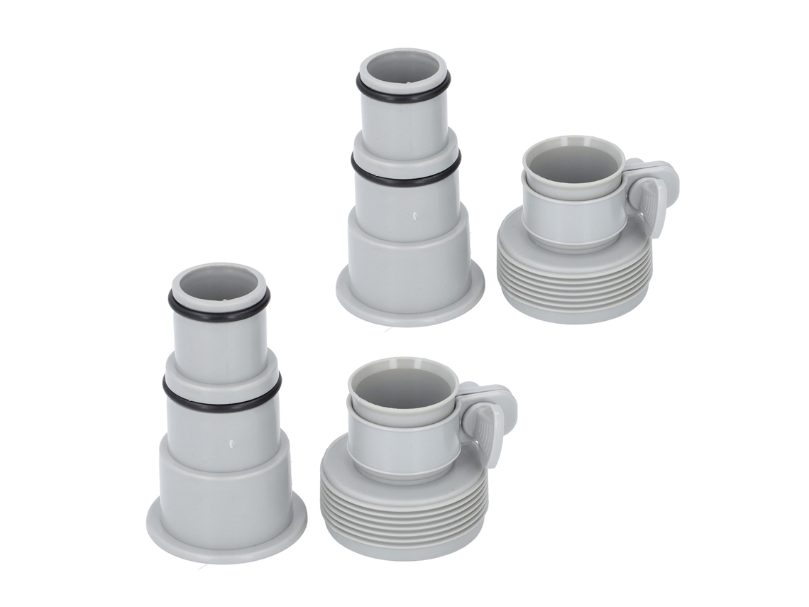 Kit De Adaptador Para Mangueira De Piscina Laxiscreed Com Conexão Em Pvc E Fixação Por Encaixe