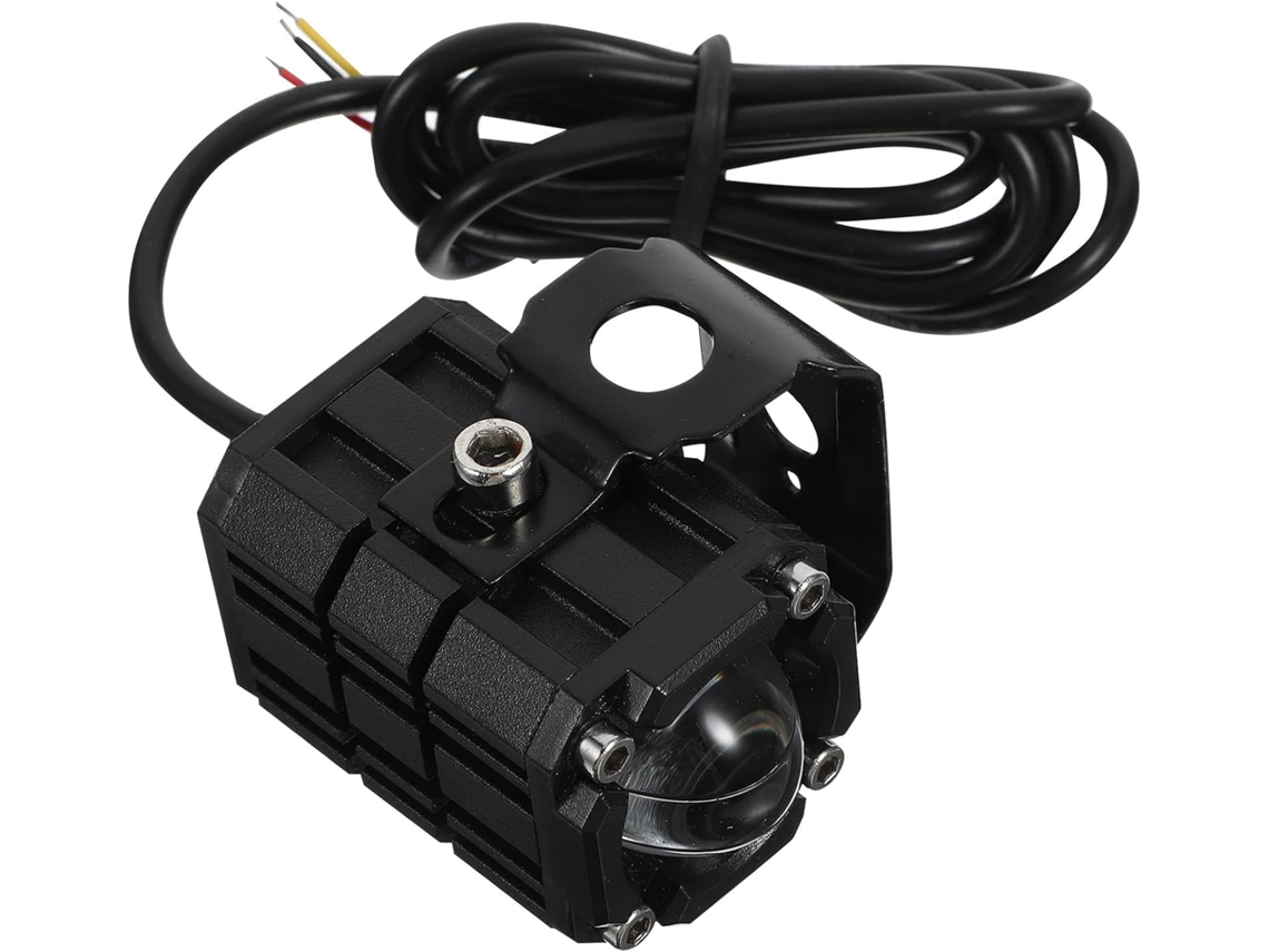 Projetor De Luz Auxiliar De Led Para Motocicleta Em Liga De Alumínio Preto