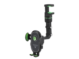 Suporte Universal Para Telemóvel De Retrovisor Verde Rotativo 360°