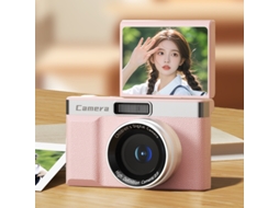 Câmera Digital de Alta Definição, Rosa Memória de 64 Gb + Leitor de Cartão + 2 Adaptadores Android YUNZII