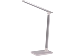 Luminária de Mesa Metálica Prateada com Led e Usb SFUSHOS
