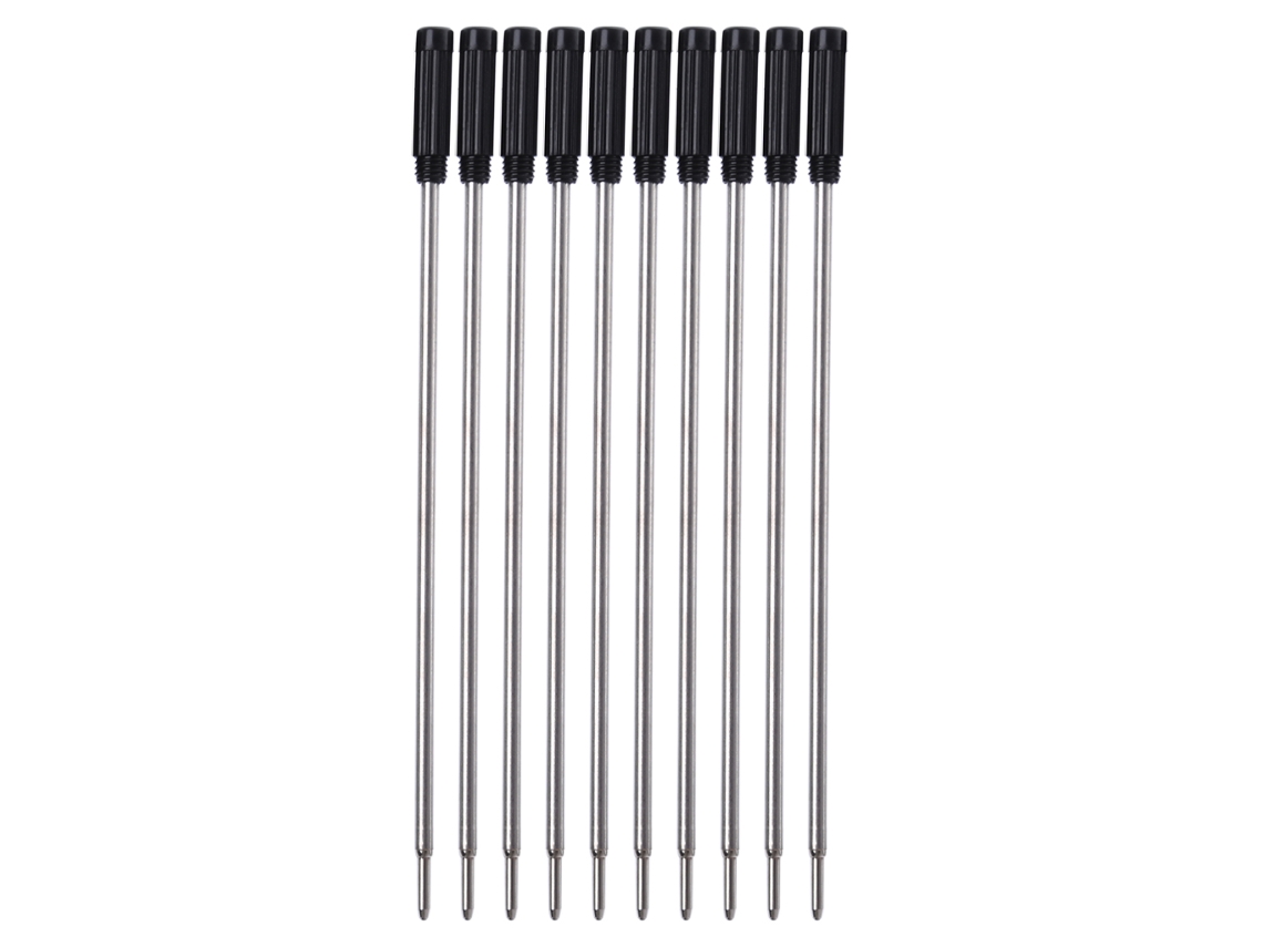 10 Refis Pretos/Azuis para Caneta Esferográfica 0,5 Mm. BRILVIBERA Escrita Suave