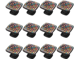 Puxadores Quadrados Para Armários De Cozinha, Puxadores Para Armários E Gavetas, 12 Peças, Padrão Geométrico Abstrato E