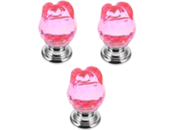 Conjunto De 3 Peças De Acessórios Para Banheiro Com Botão De Pressão Rosa Para Vaso Sanitário.