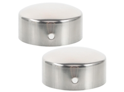 Inoomp Tampas de Extremidade para Corrimão Tubular Redondo, 2 Peças, Tampas Protetoras de Aço Inoxidável para Corrimão CHABERLU