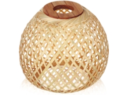 Luminária de Teto Suspensa em Bambu Trançado Natural, Difusor de Luz Suave em Rattan Artesanal. SFUSHOS