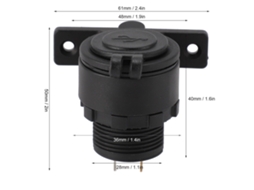 Carregador De Tomada Usb Duplo Com Indicador Led E Tampa À Prova D'água Dc5v 2.1a 1a Para Moto, Barco E Carro
