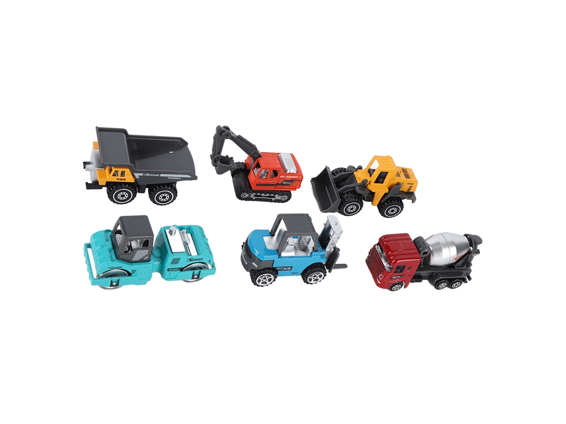 Mali conjunto de 6 Brinquedos de Caminhões de Engenharia em Liga Mini Tamanho para Crianças