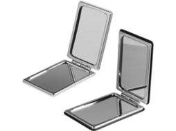 Conjunto De 2 Espelhos De Maquiagem Compactos, Dobráveis E De Dupla Face Para Viagem.