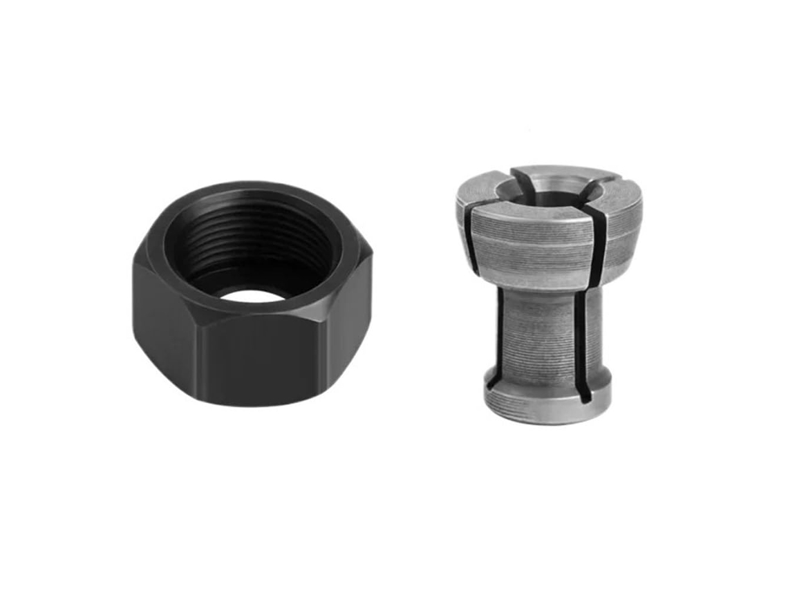 2 Pinças Com Porca M17, Adaptador De Pinça Resistente À Pressão Para Fresadoras 6, 35 8 10mm 6, 35mm