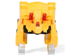 Brinquedo Carro Dinossauro Deformação 1:24 Inércia Deslizante Abs Infantil Amarelo