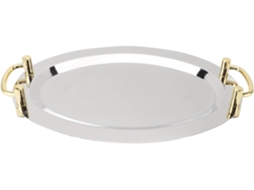 Bandeja De Servir Em Aço Inoxidável Com Alça, Multifuncional, Portátil, Bandeja De Metal Para Servir Gokoco