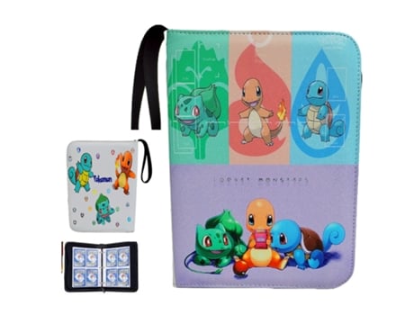 Álbum Pokémon Tcg V Reel Em Couro Pu Com Zíper | 400 Cartas | Hlx 099